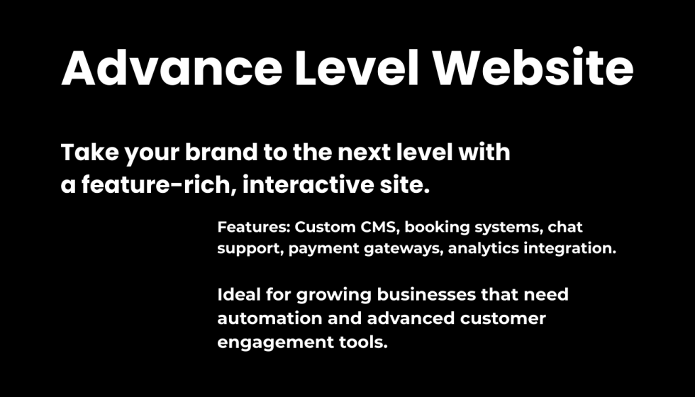 Advance Level Website Slide