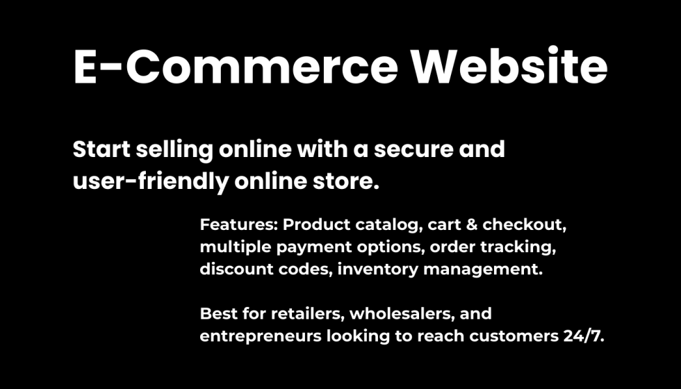 E-Commerce Website Slide