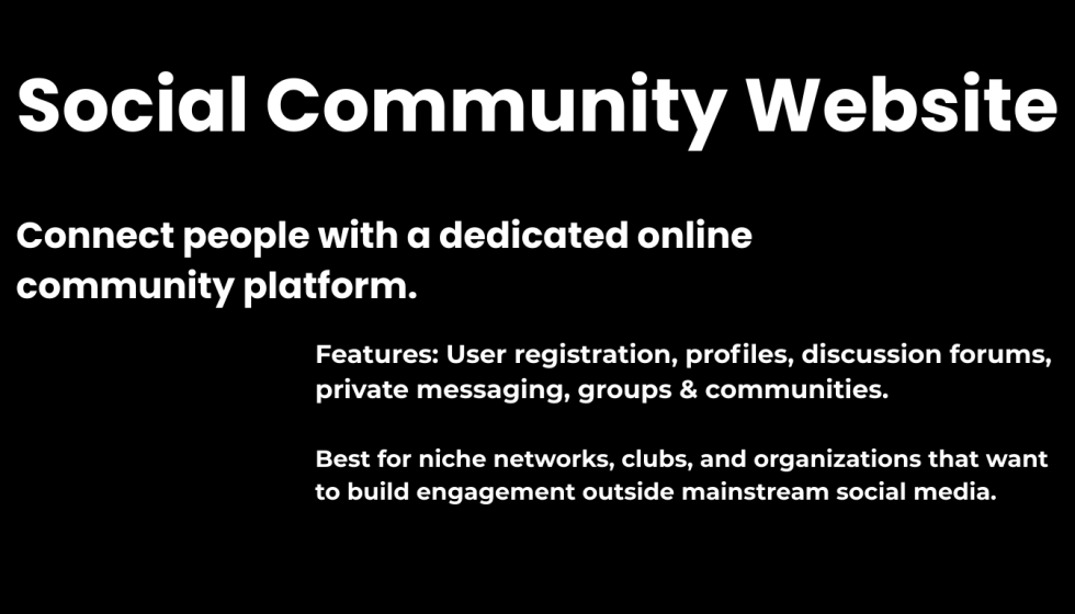 Social Community Website Slide